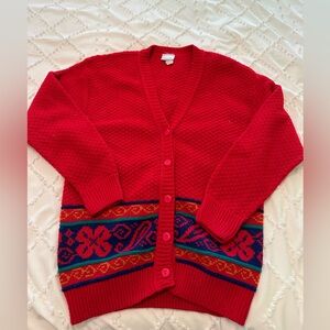 Vintage 90s Middlebrook Park Paisley Knit Sweater Size Small